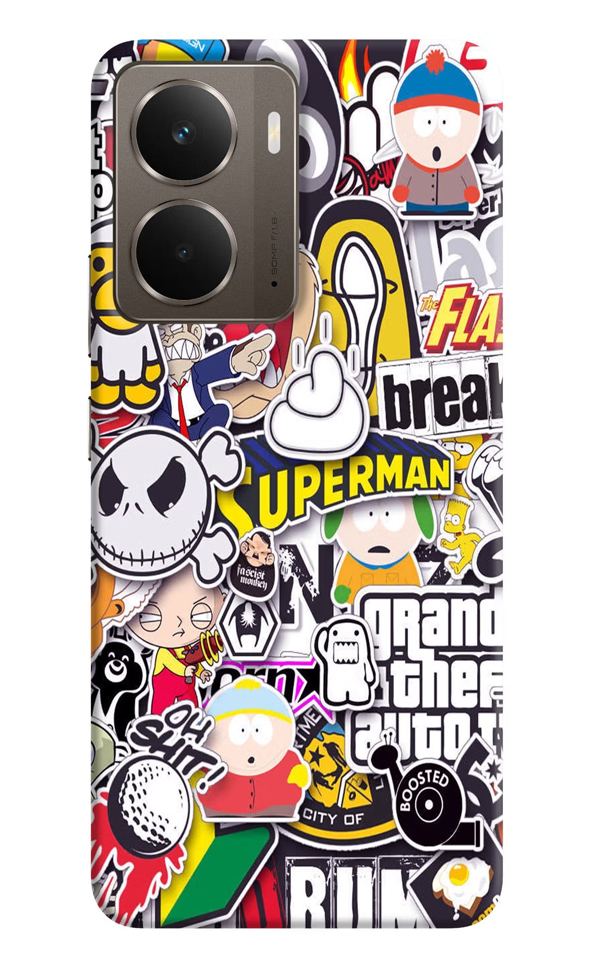 Sticker Bomb Realme P3 Back Cover