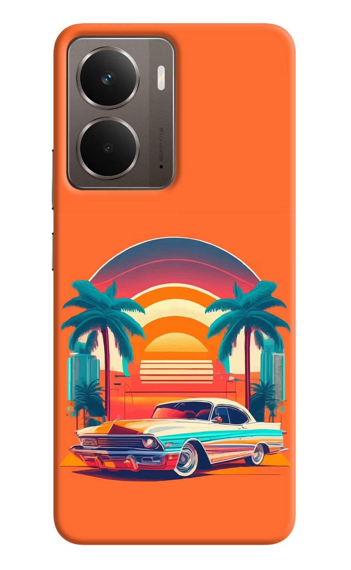 Palm Drive 80s Realme P3 Back Cover