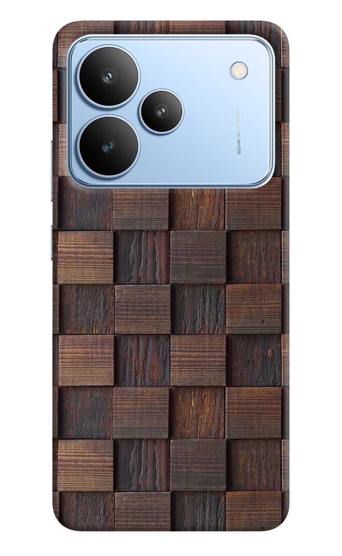 Wooden Cube Design Realme P4 Back Cover