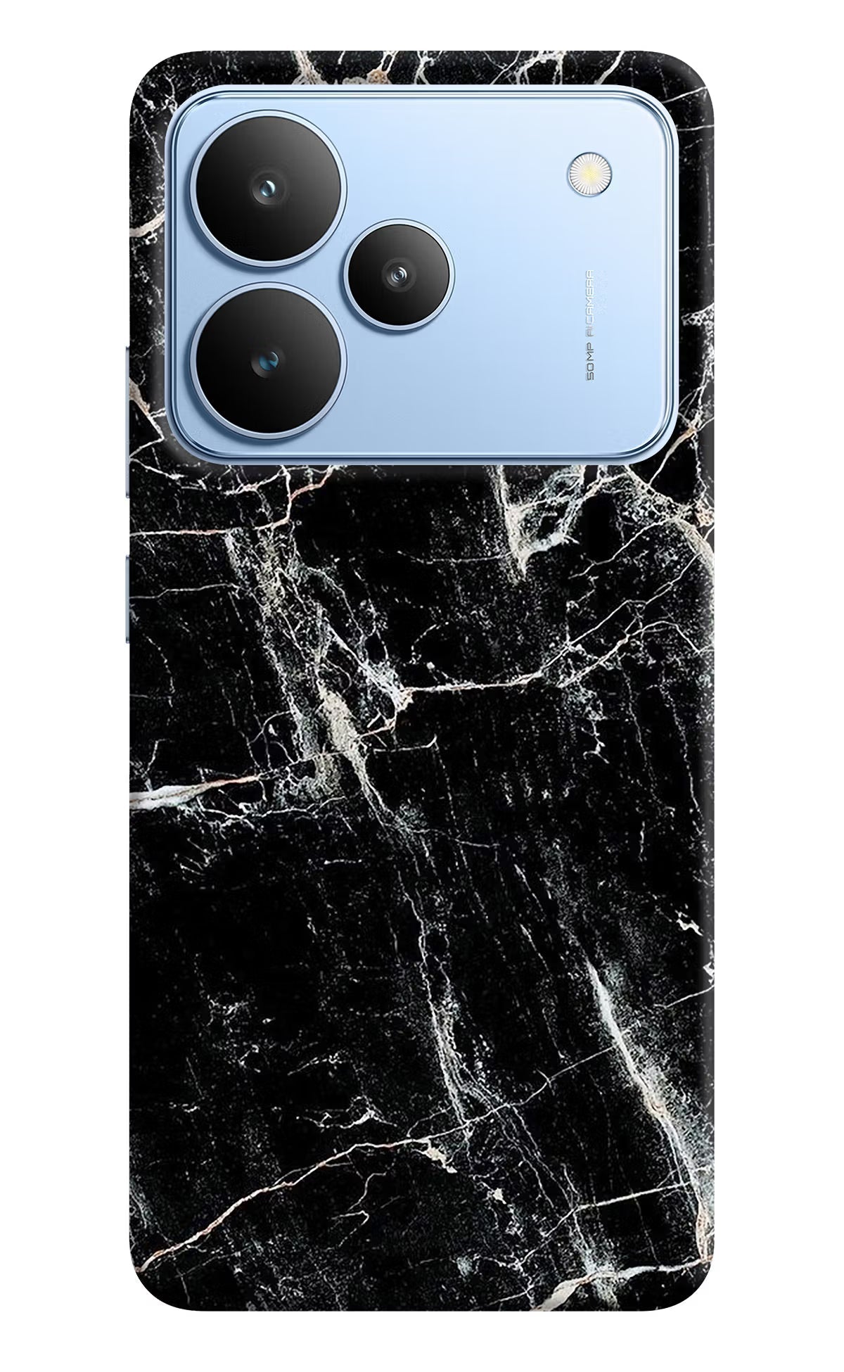 Black Marble Texture Realme P4 Back Cover
