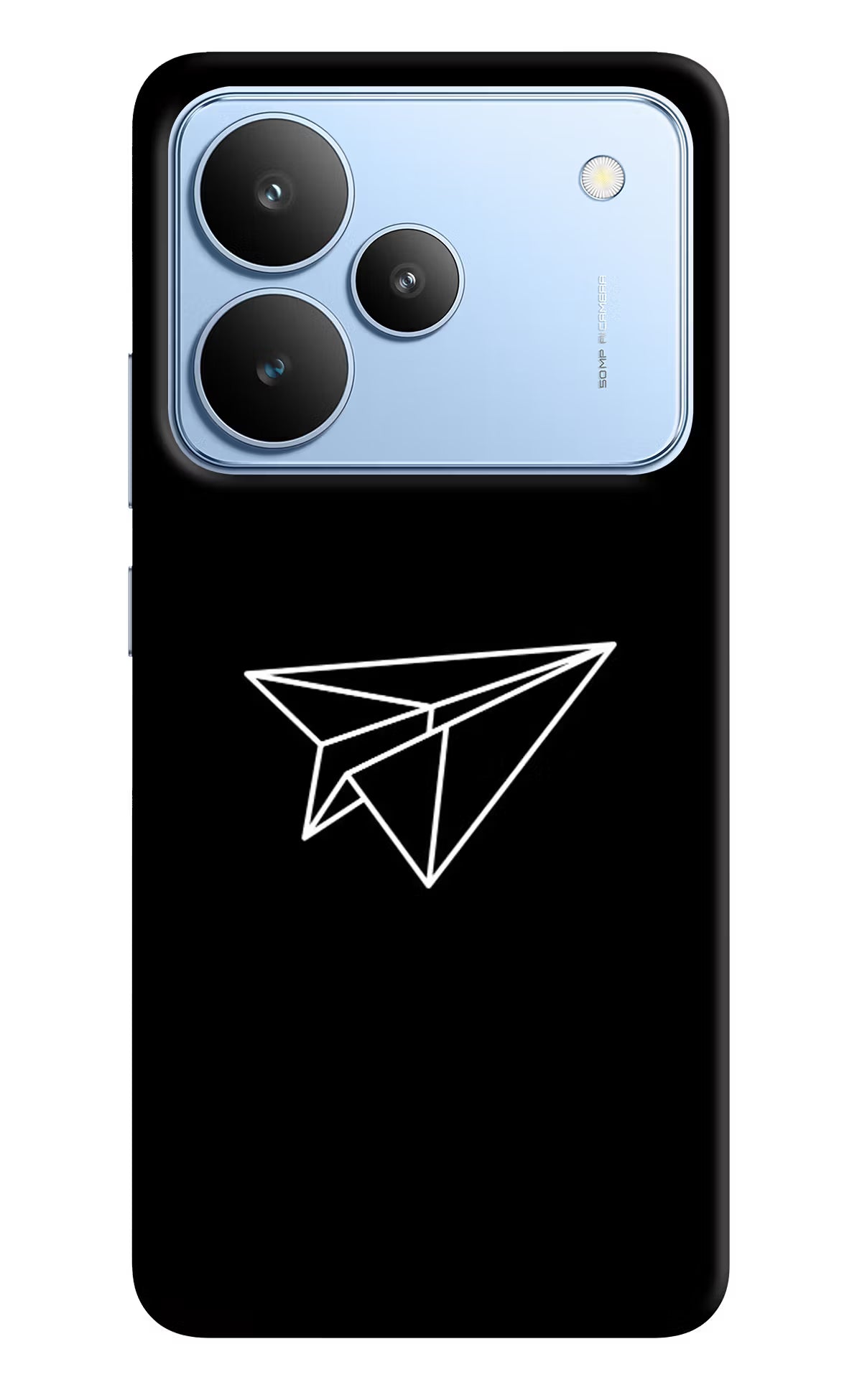 Paper Plane White Realme P4 Back Cover