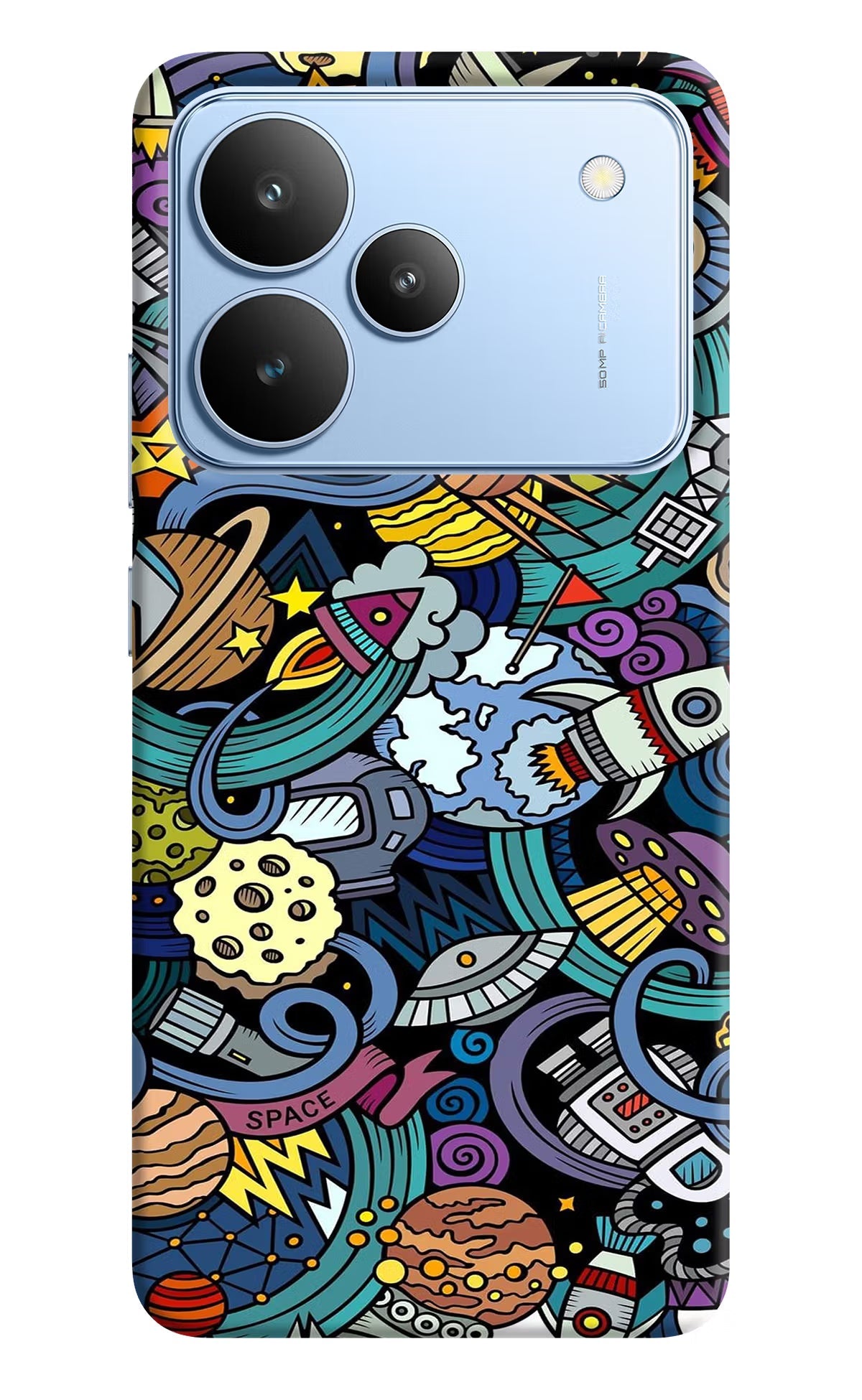 Space Abstract Realme P4 Back Cover