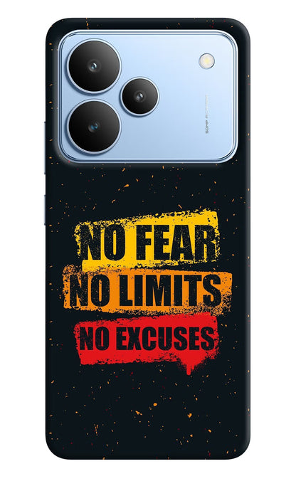 No Fear No Limits No Excuse Realme P4 Back Cover
