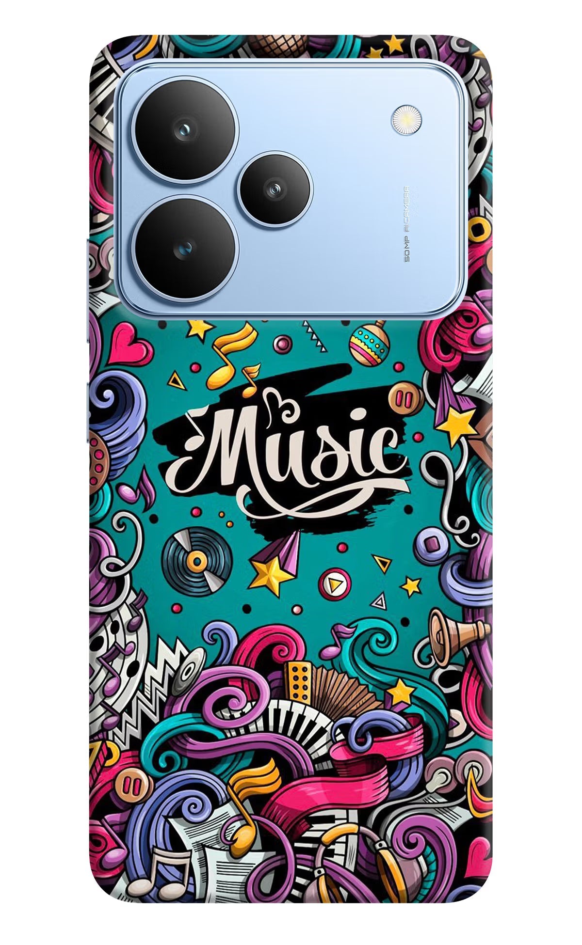 Music Graffiti Realme P4 Back Cover