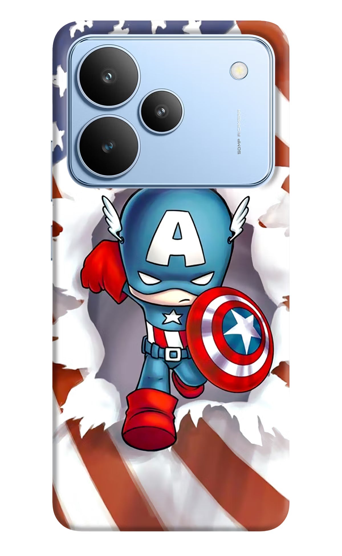 Captain America Realme P4 Back Cover