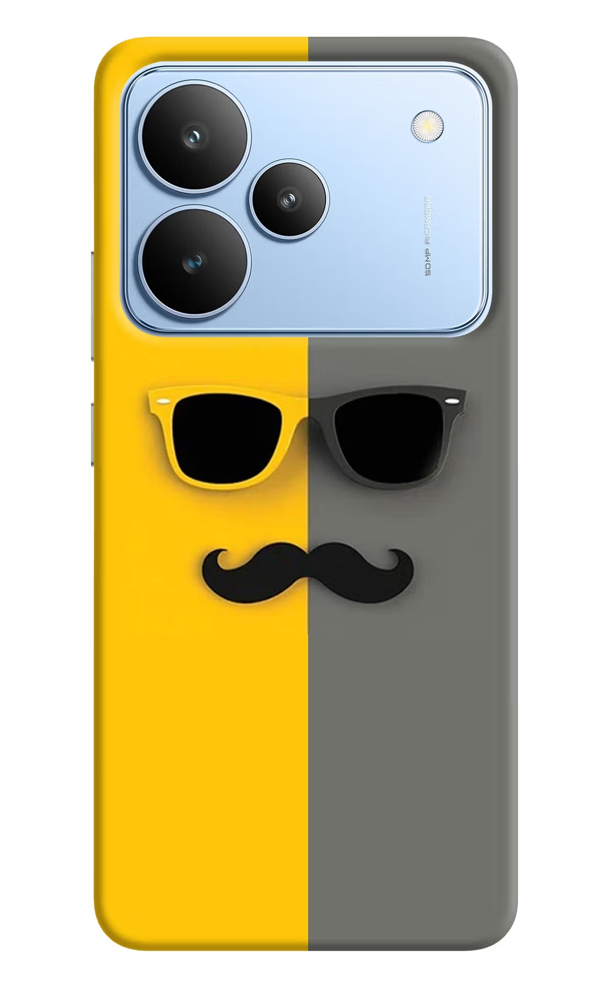 Sunglasses with Mustache Realme P4 Back Cover