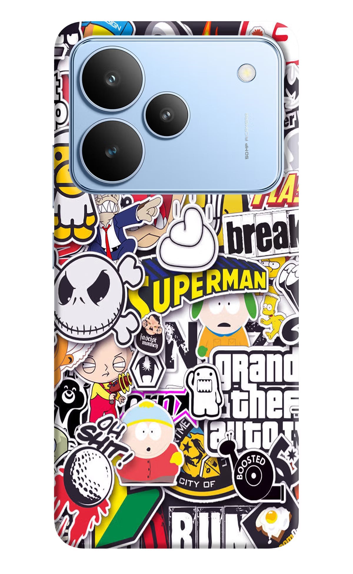 Sticker Bomb Realme P4 Back Cover