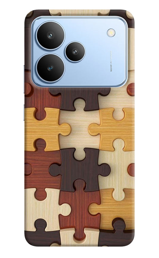 Wooden Puzzle Realme P4 Back Cover