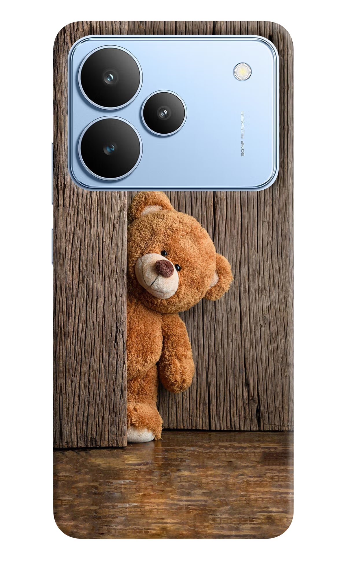 Teddy Wooden Realme P4 Back Cover
