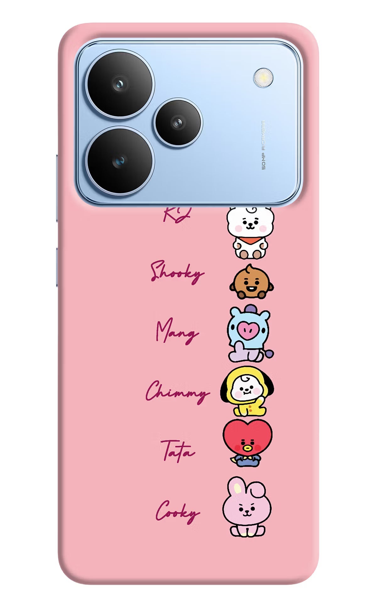 BTS names Realme P4 Back Cover