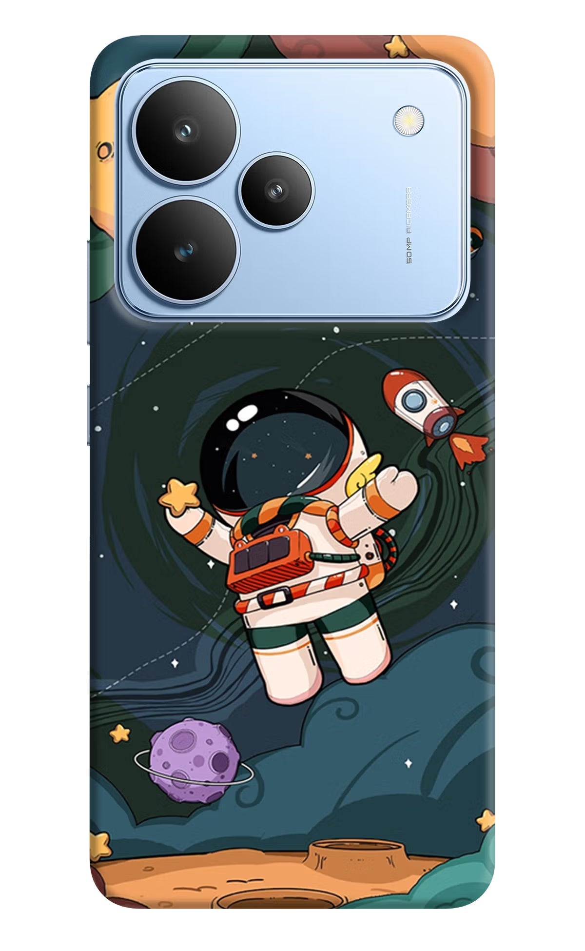 Cartoon Astronaut Realme P4 Back Cover