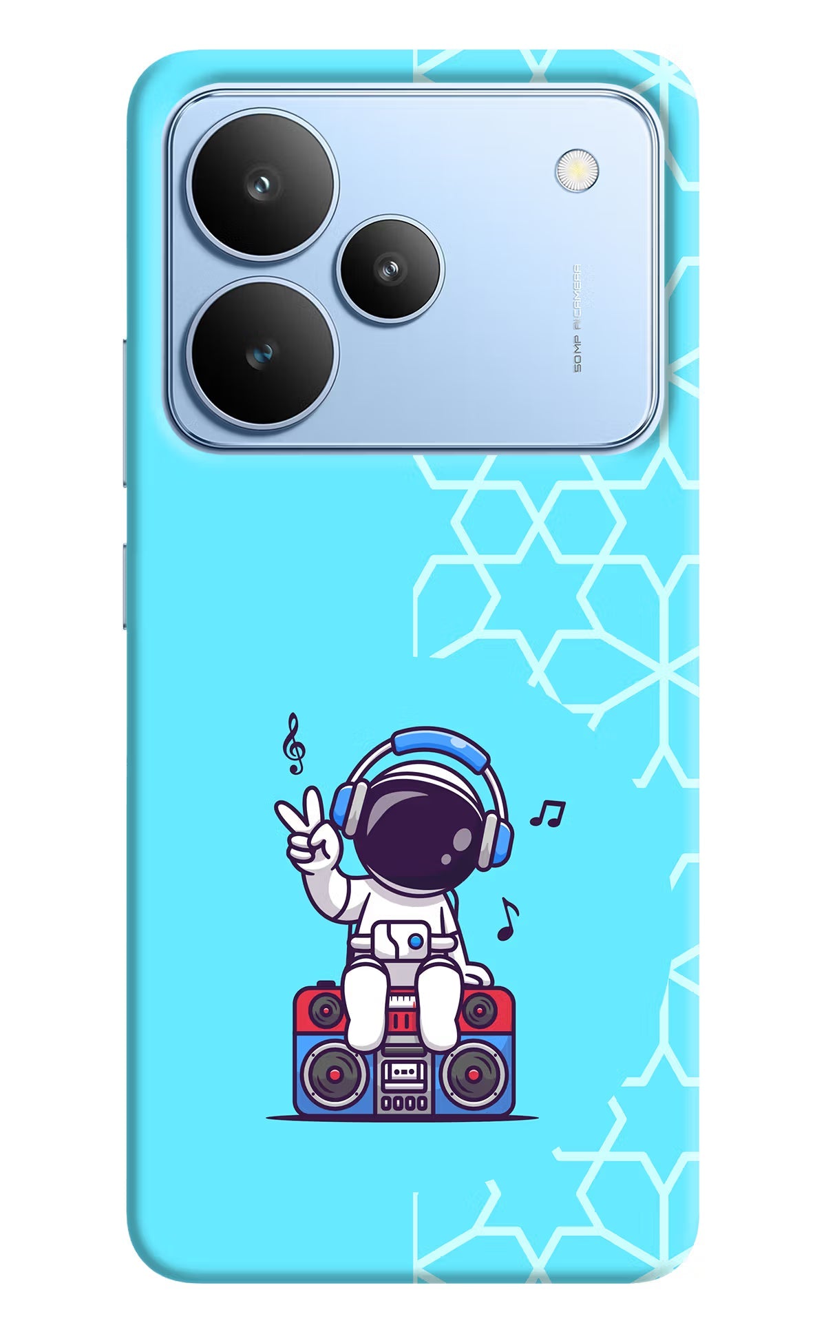 Cute Astronaut Chilling Realme P4 Back Cover