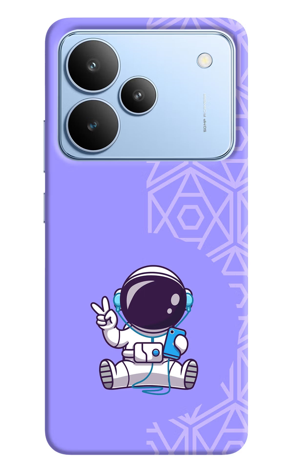 Cute Astronaut Chilling Realme P4 Back Cover
