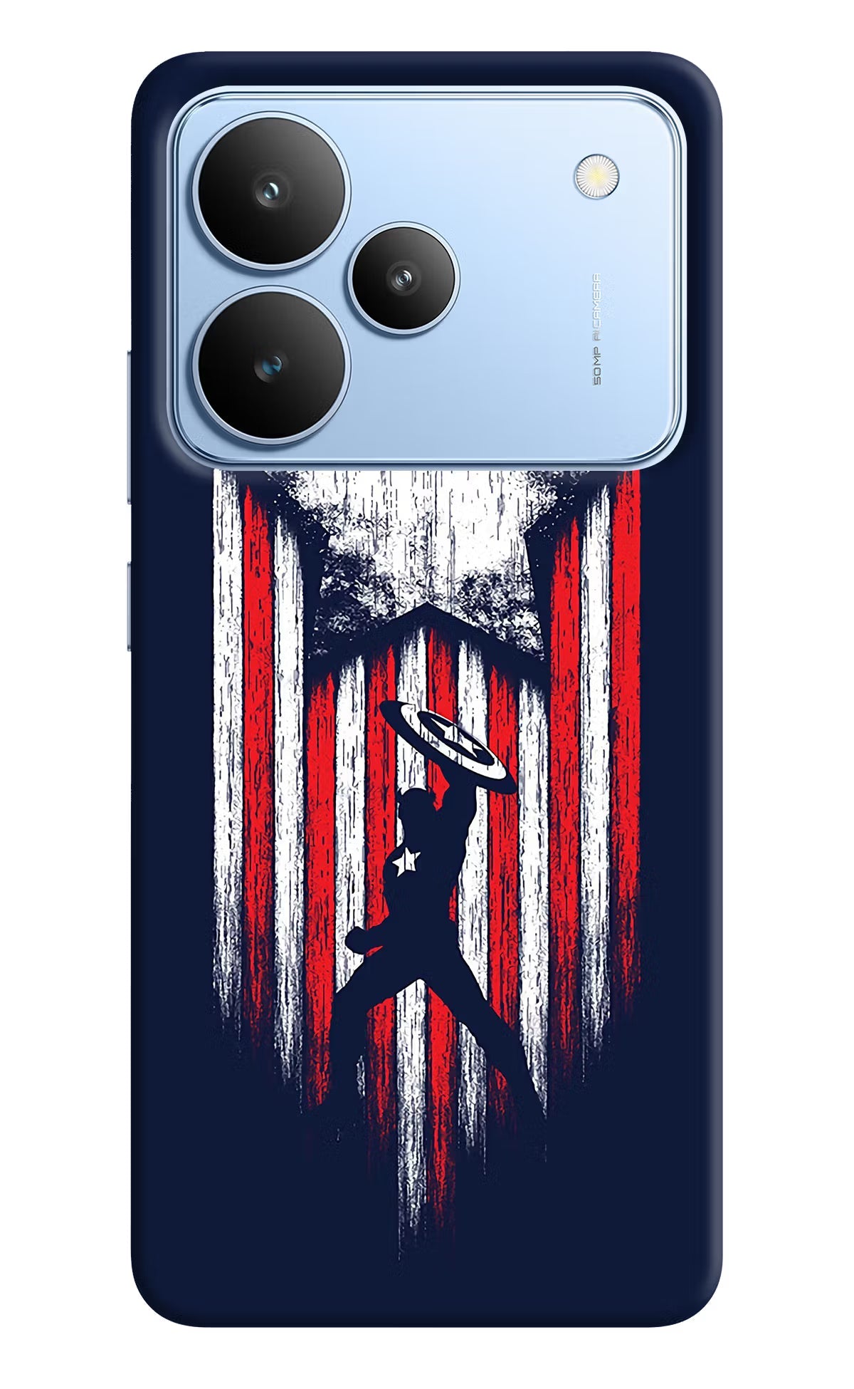 Captain America Marvel Art Realme P4 Back Cover