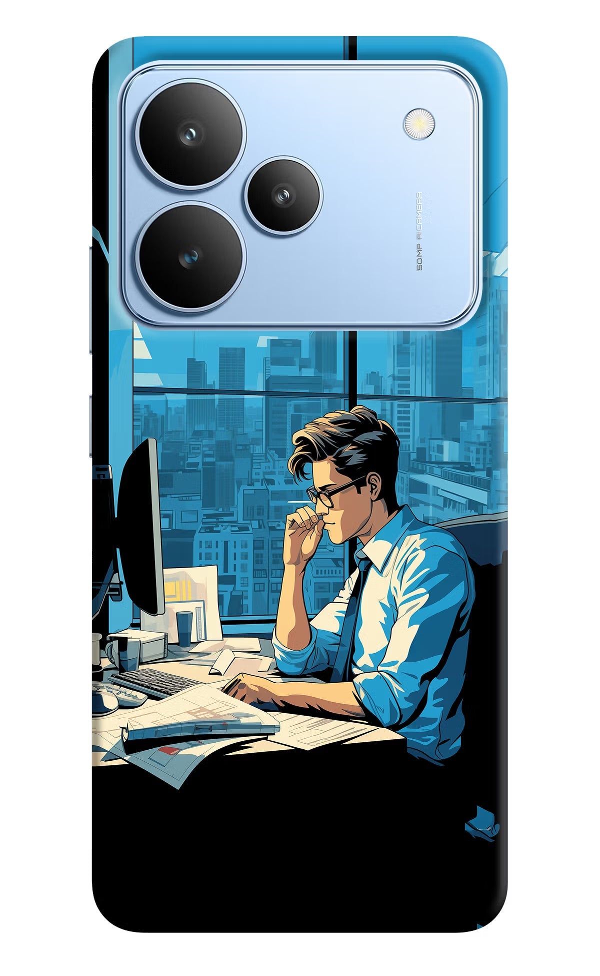Focused Hustler (AI Generated) Realme P4 Back Cover