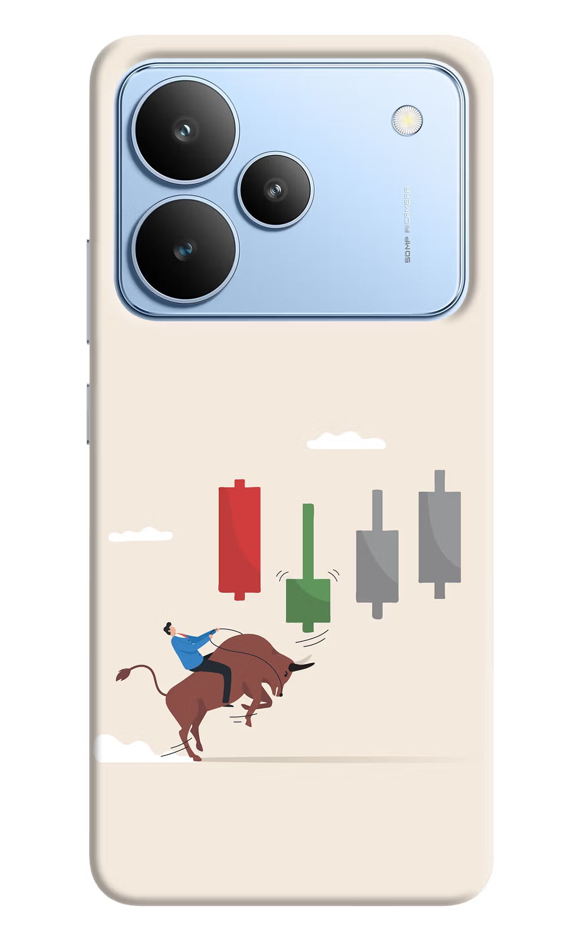 Bull Trading Momentum Realme P4 Back Cover
