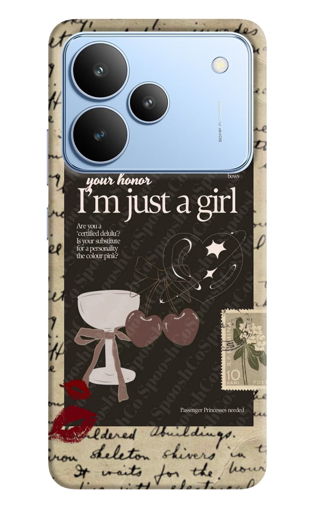 I am just a girl Realme P4 Back Cover