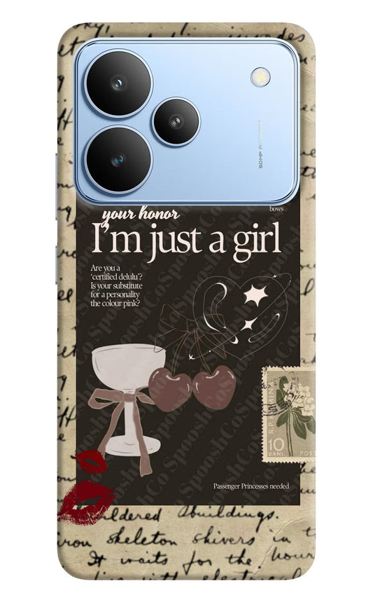 I am just a girl Realme P4 Back Cover
