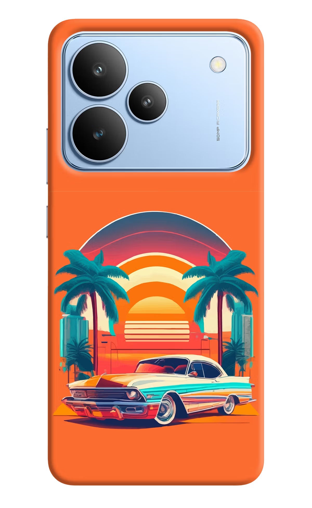 Palm Drive 80s Realme P4 Back Cover