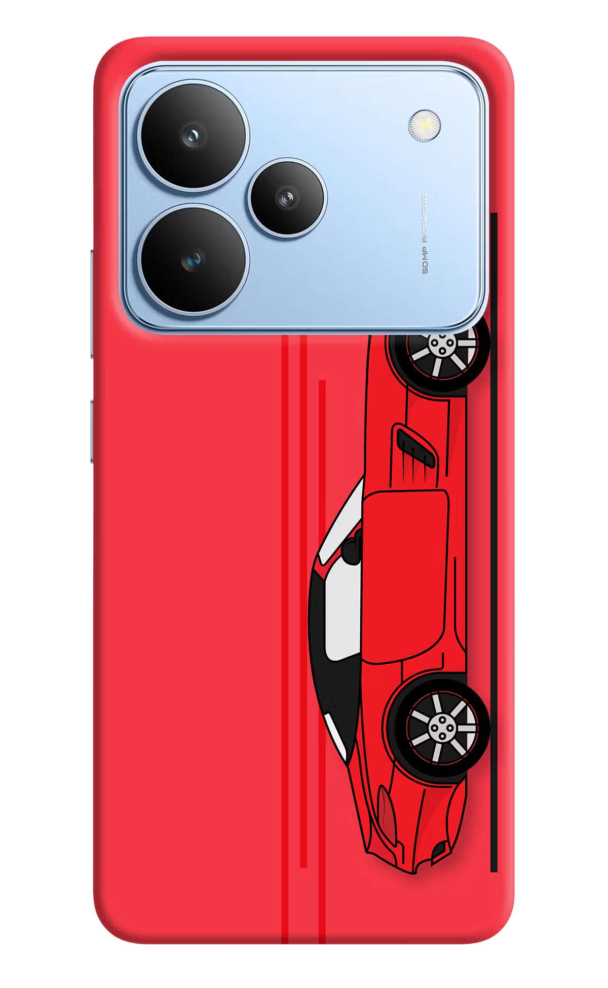 Red Velocity Realme P4 Back Cover