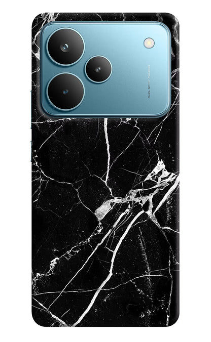 Black Marble Pattern Realme P4 Pro Back Cover