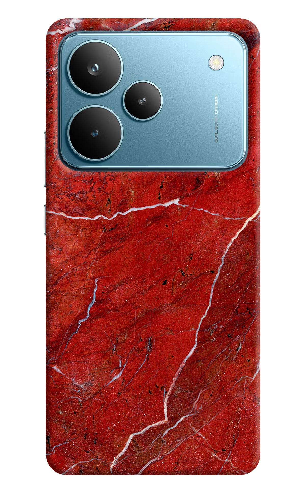 Red Marble Design Realme P4 Pro Back Cover