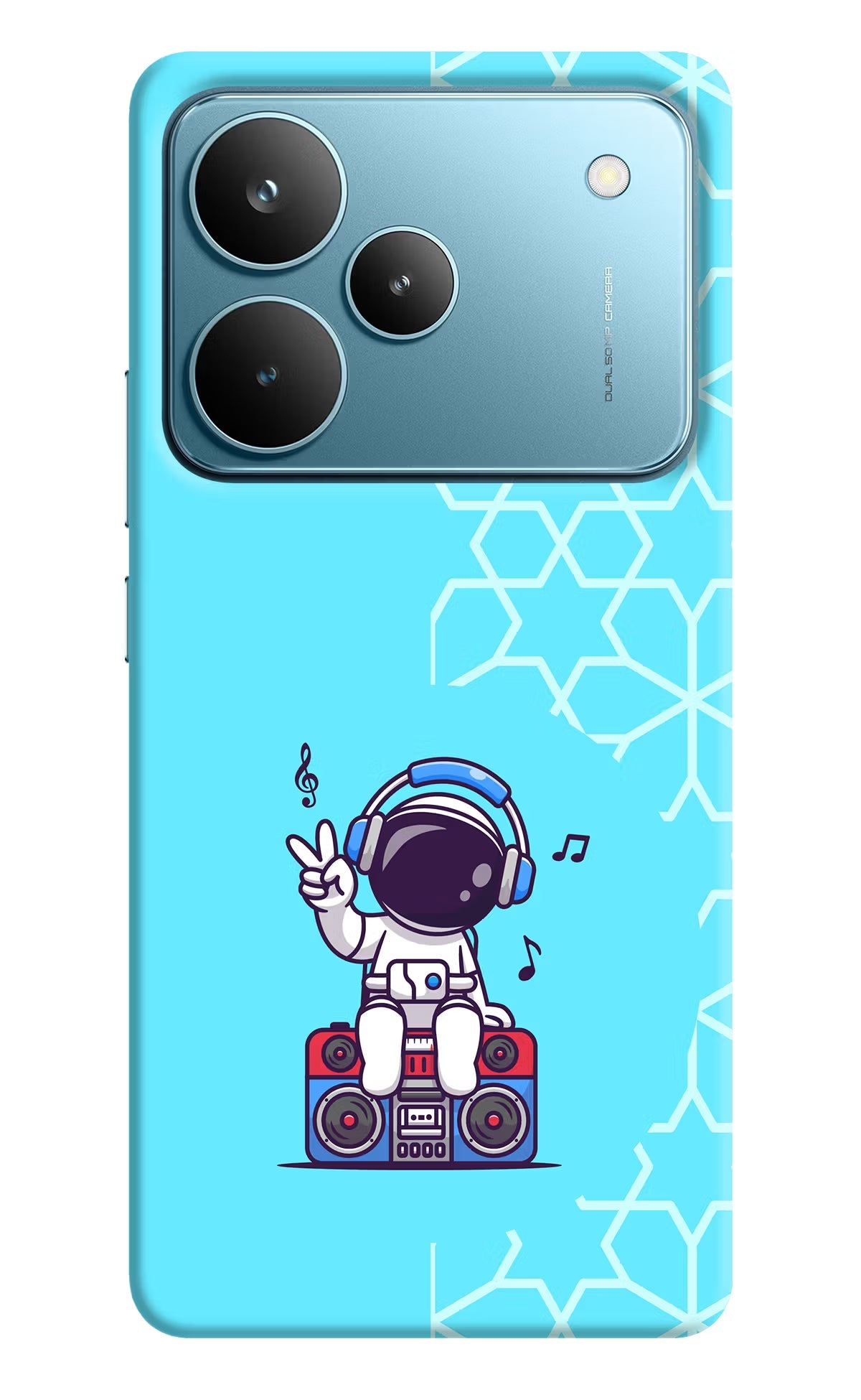 Cute Astronaut Chilling Realme P4 Pro Back Cover