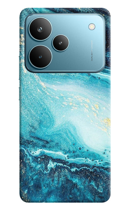 Blue Glitter Marble Realme P4 Pro Back Cover