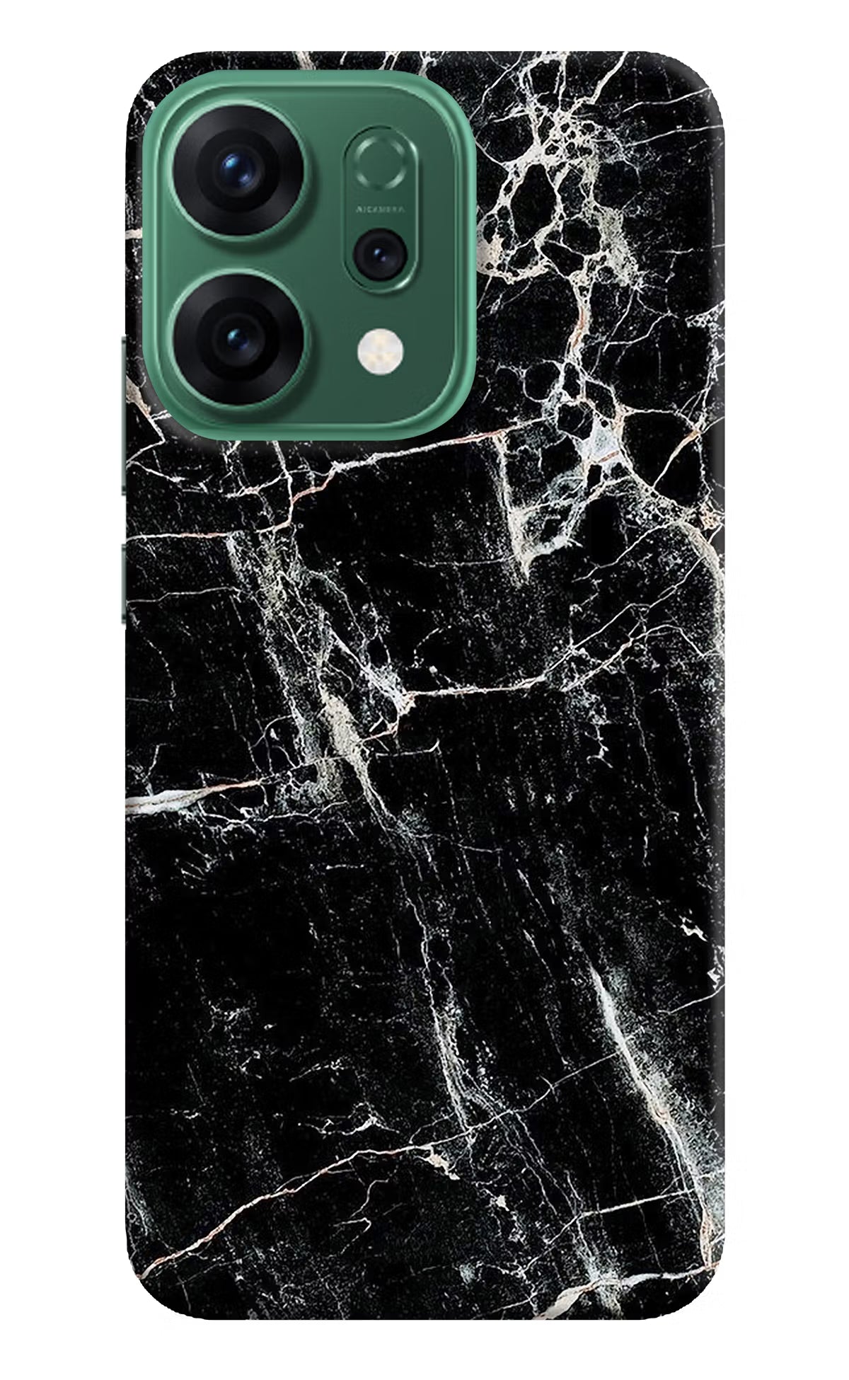 Black Marble Texture Oppo Reno14 5G Back Cover