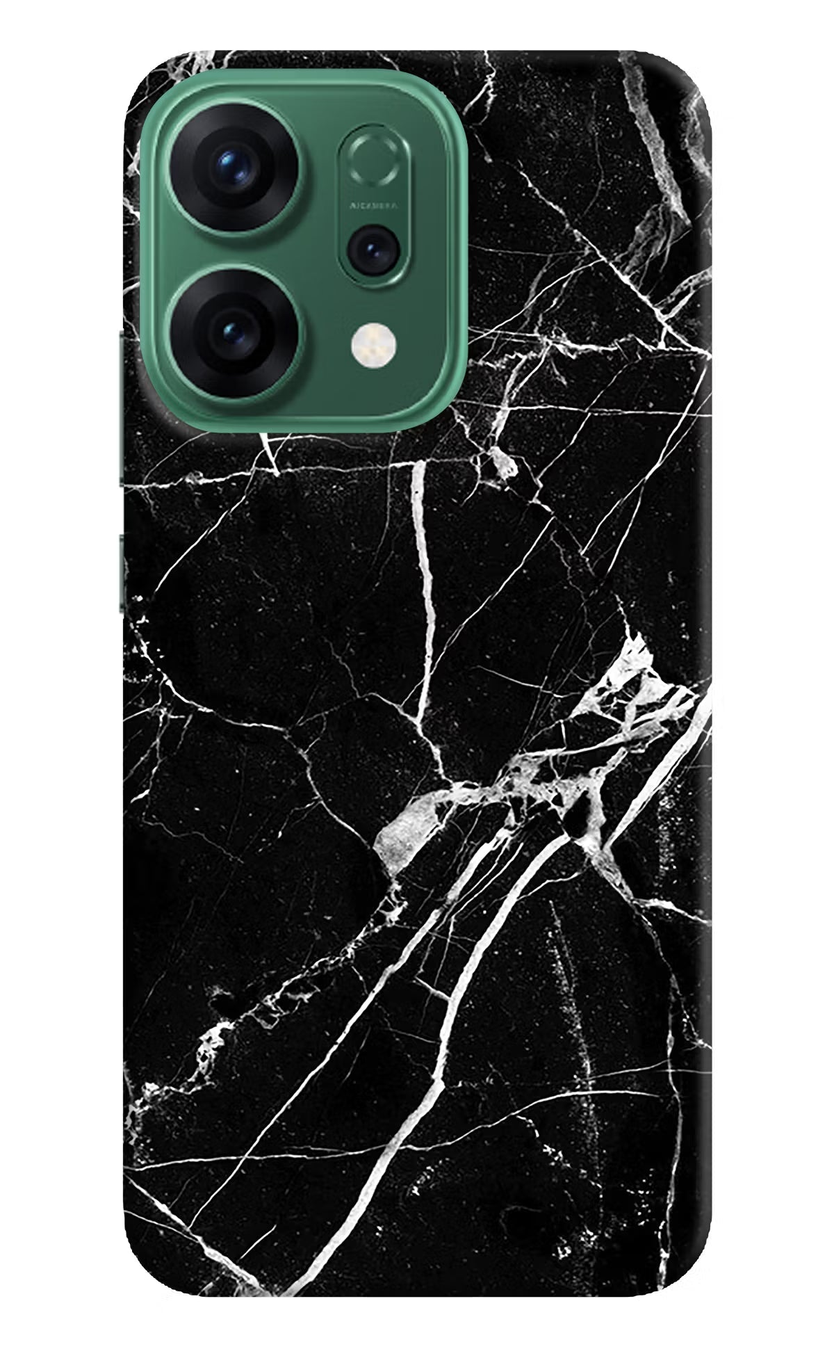 Black Marble Pattern Oppo Reno14 5G Back Cover