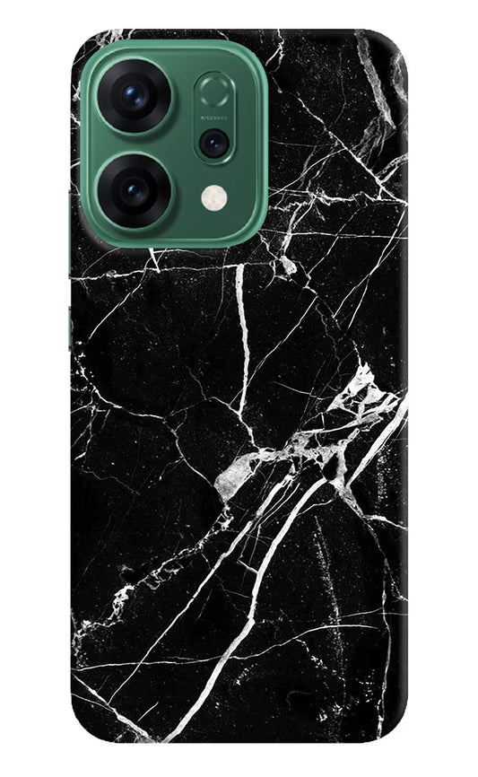 Black Marble Pattern Oppo Reno14 5G Back Cover