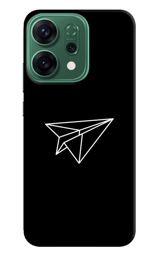 Paper Plane White Oppo Reno14 5G Back Cover