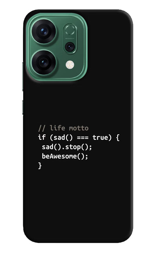 Life Motto Code Oppo Reno14 5G Back Cover
