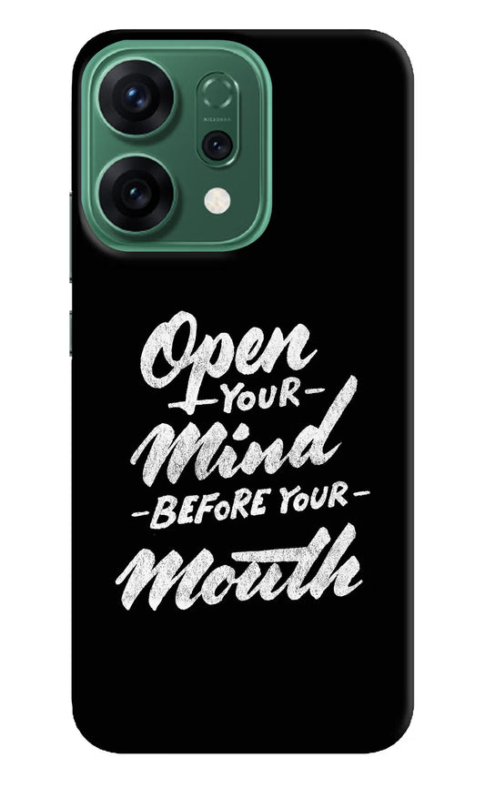 Open Your Mind Before Your Mouth Oppo Reno14 5G Back Cover