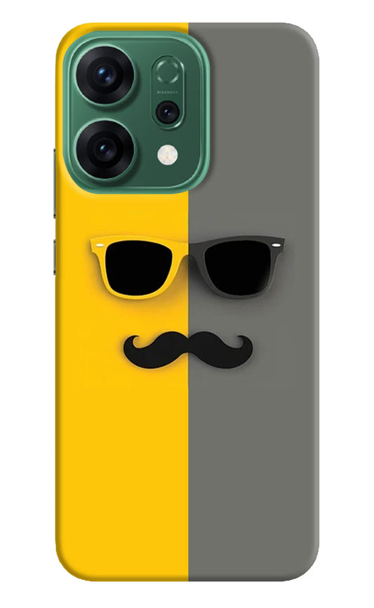 Sunglasses with Mustache Oppo Reno14 5G Back Cover