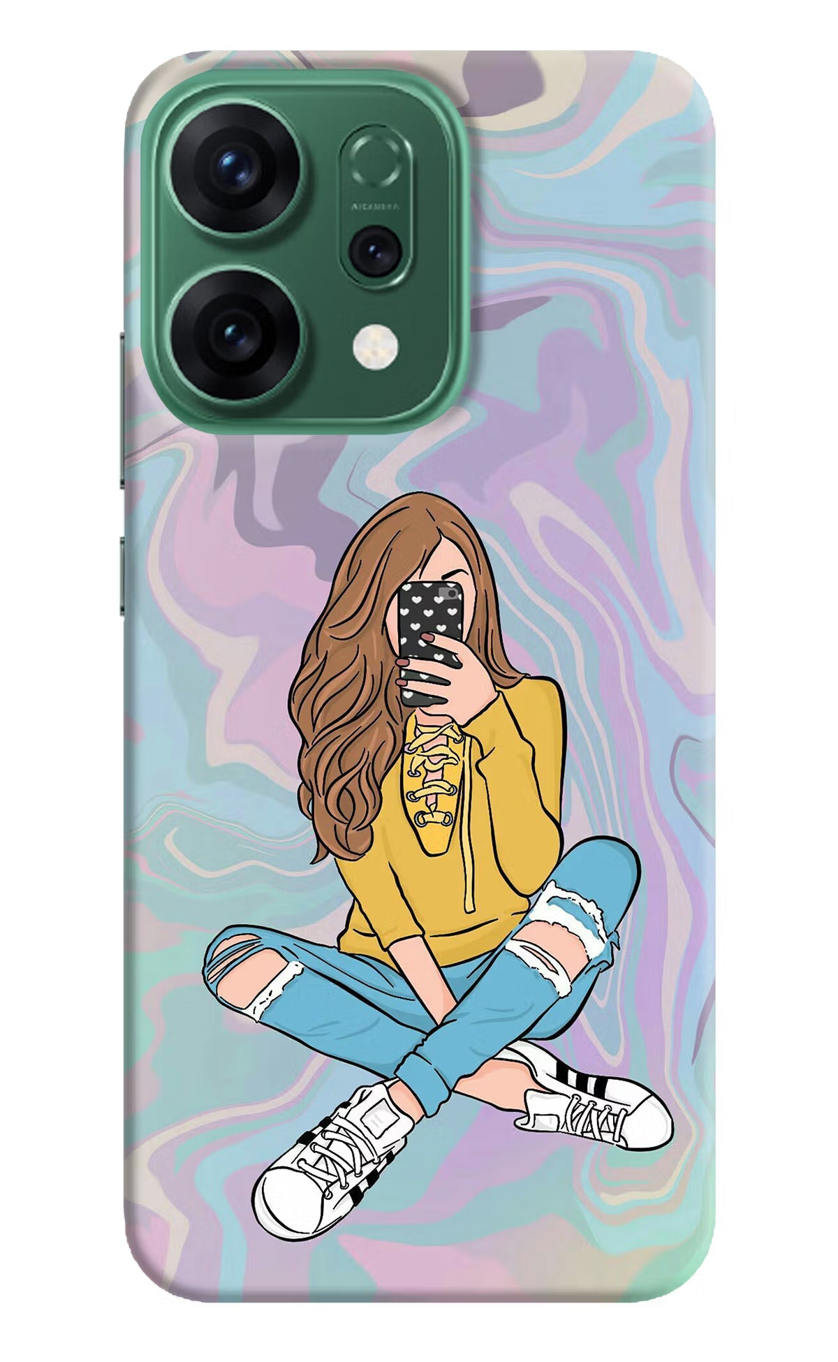 Selfie Girl Oppo Reno14 5G Back Cover