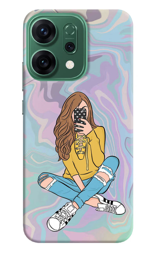 Selfie Girl Oppo Reno14 5G Back Cover