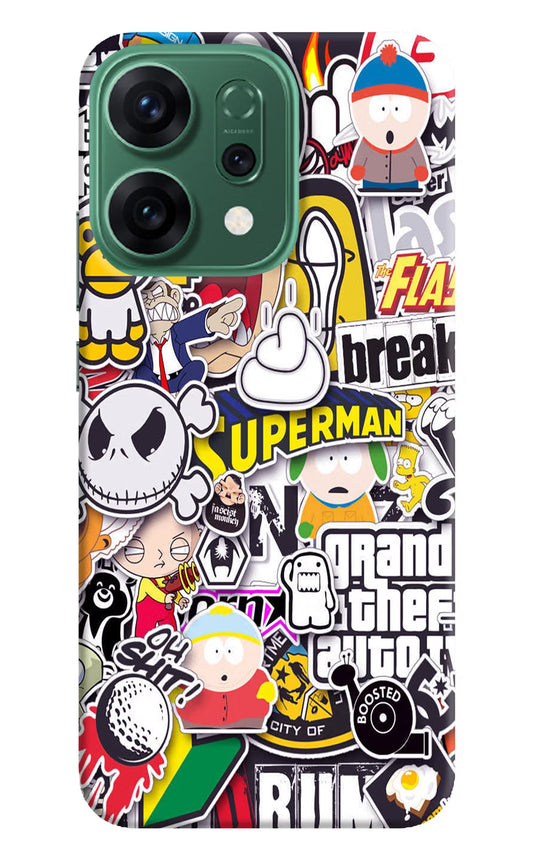 Sticker Bomb Oppo Reno14 5G Back Cover