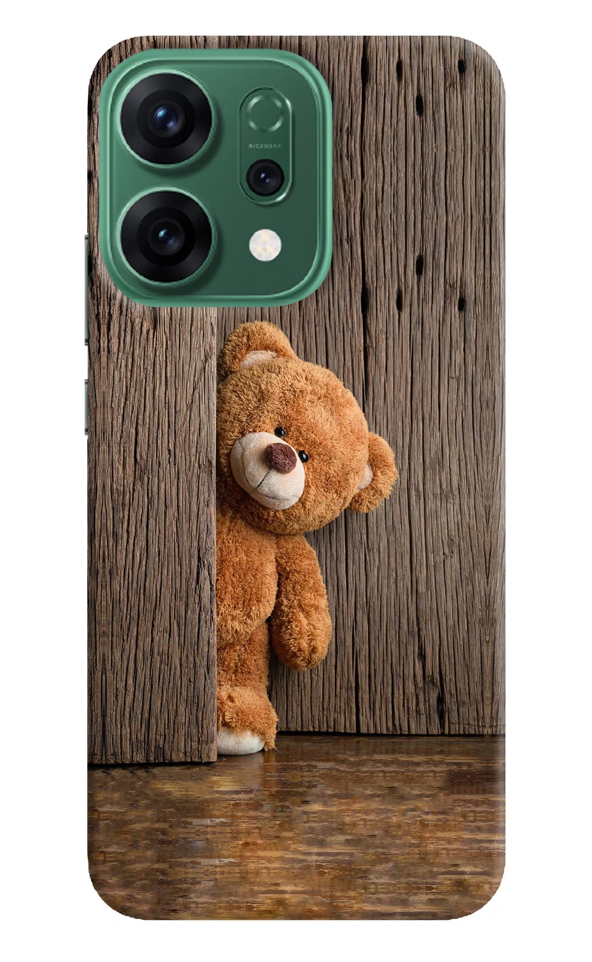 Teddy Wooden Oppo Reno14 5G Back Cover