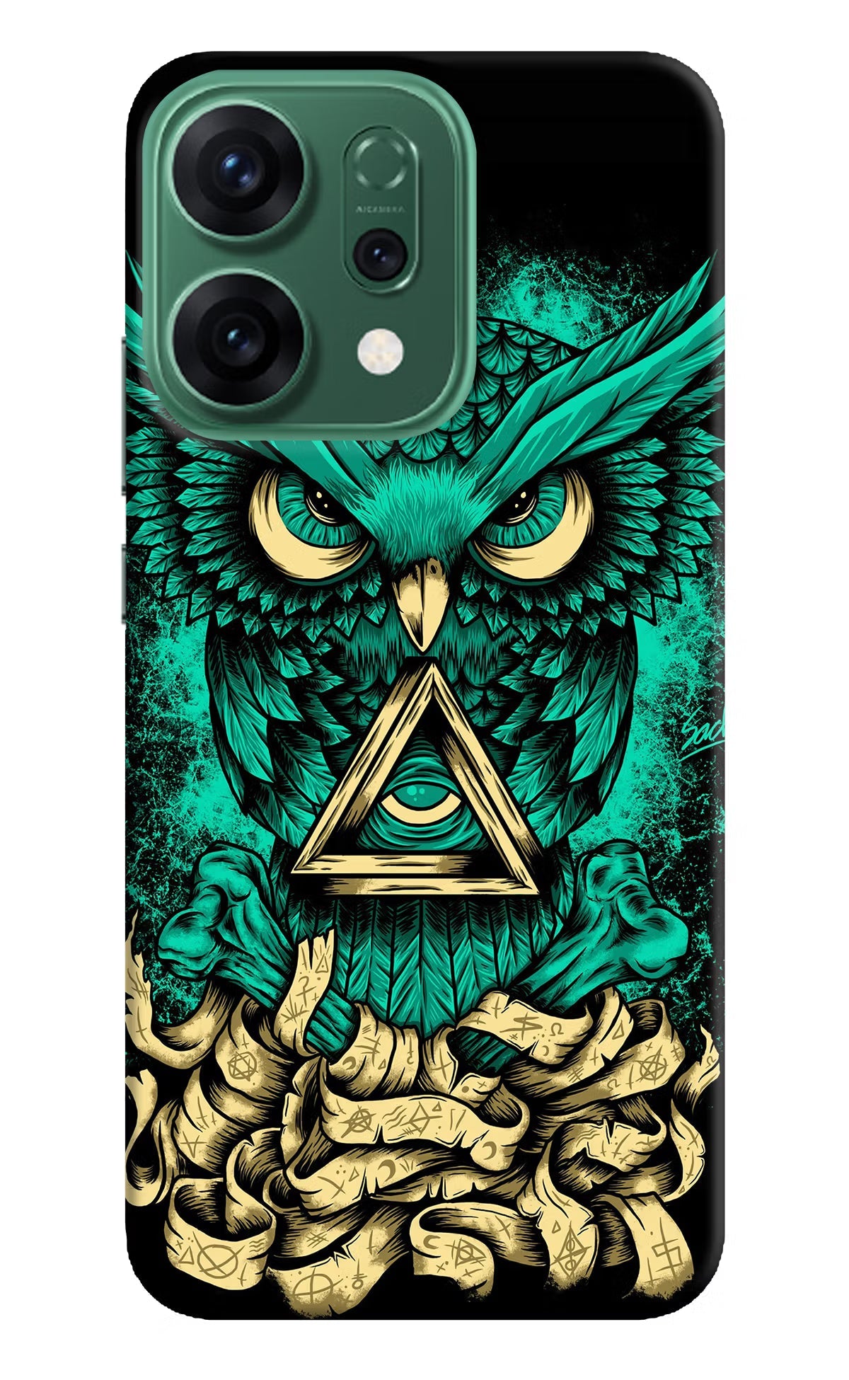 Green Owl Oppo Reno14 5G Back Cover