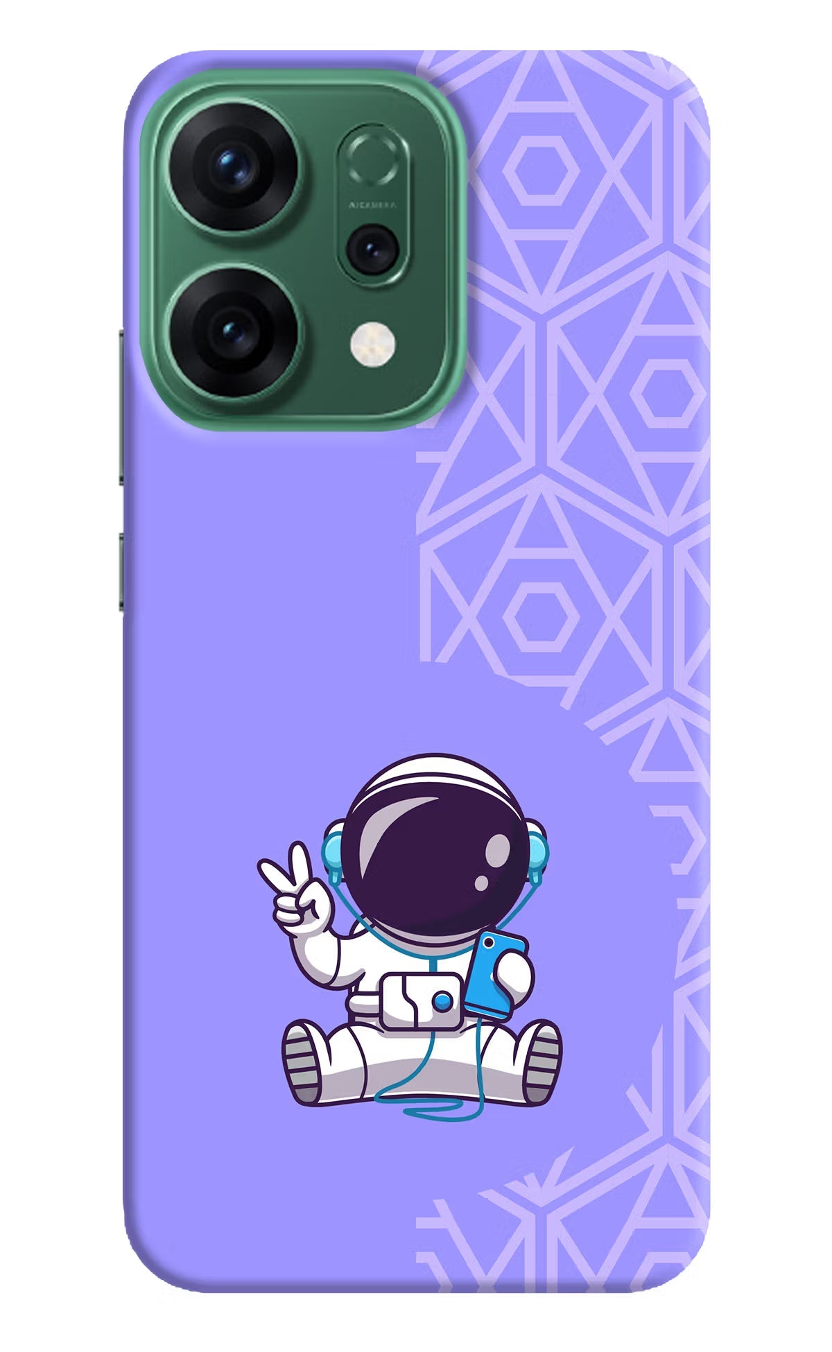 Cute Astronaut Chilling Oppo Reno14 5G Back Cover