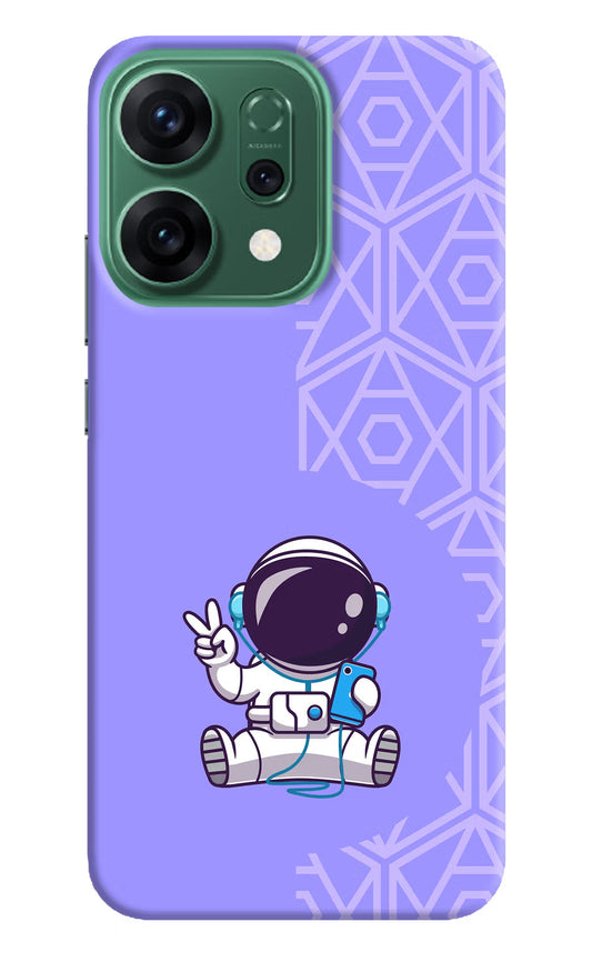 Cute Astronaut Chilling Oppo Reno14 5G Back Cover