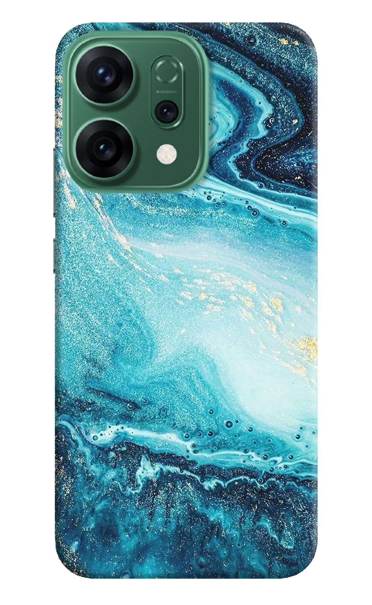 Blue Glitter Marble Oppo Reno14 5G Back Cover