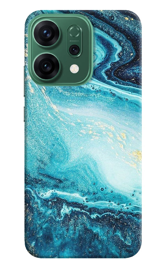 Blue Glitter Marble Oppo Reno14 5G Back Cover
