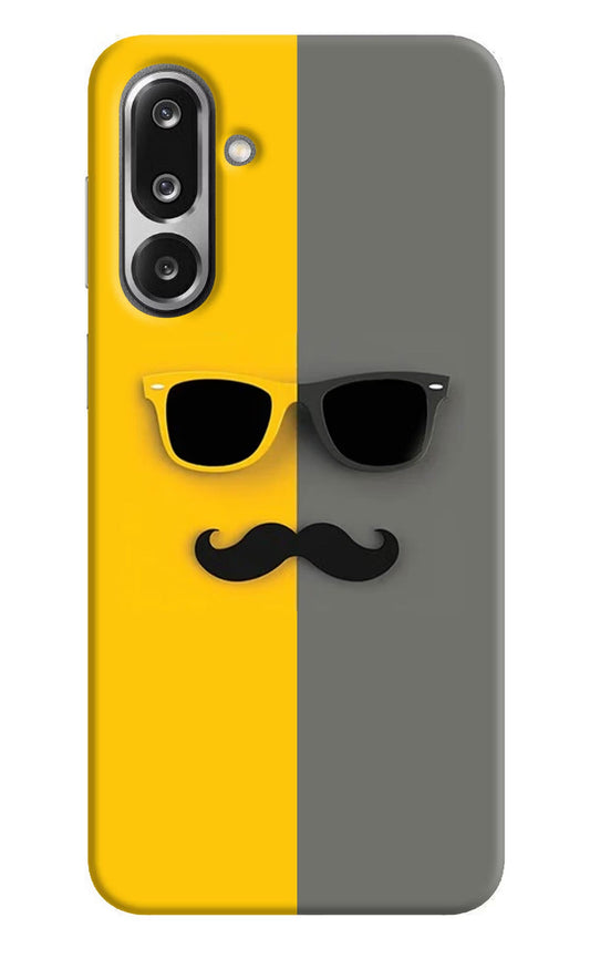 Sunglasses with Mustache Samsung F36 5G Back Cover