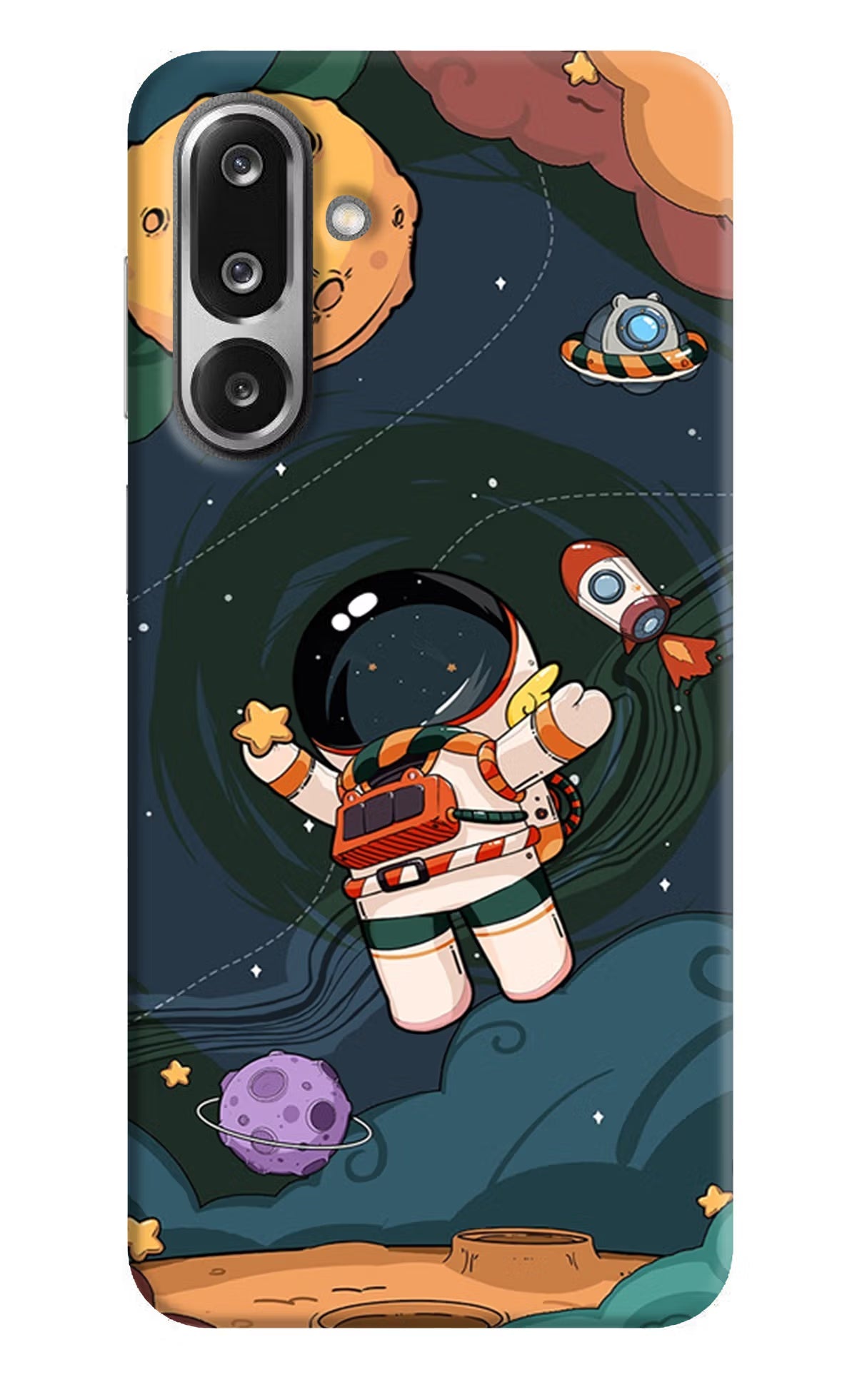 Cartoon Astronaut Samsung F36 5G Back Cover