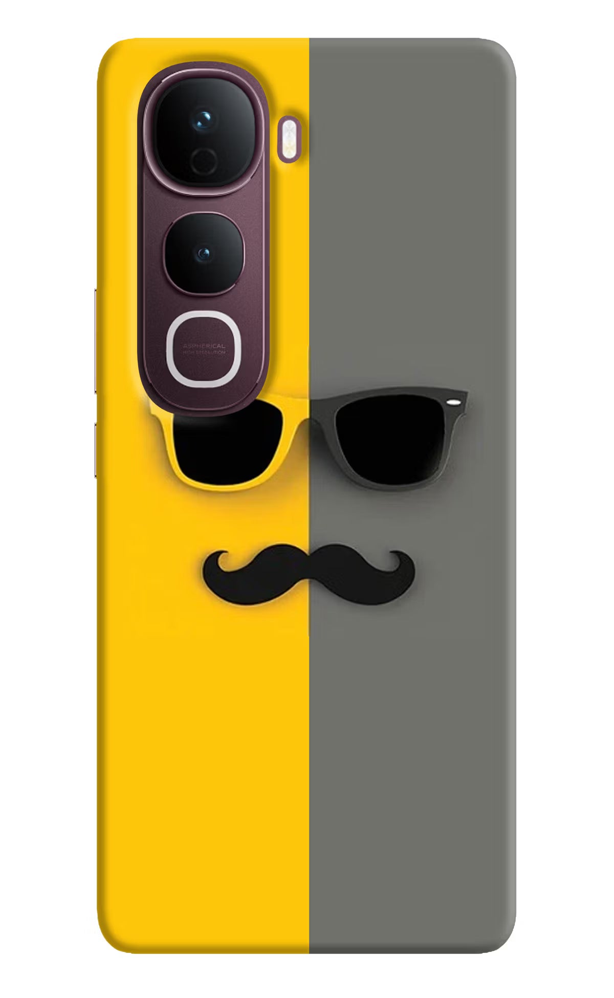 Sunglasses with Mustache Vivo Y400 Pro 5G Back Cover