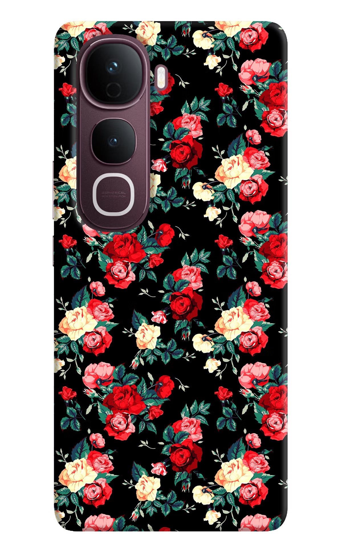 Rose Pattern Vivo Y400 Pro 5G Back Cover