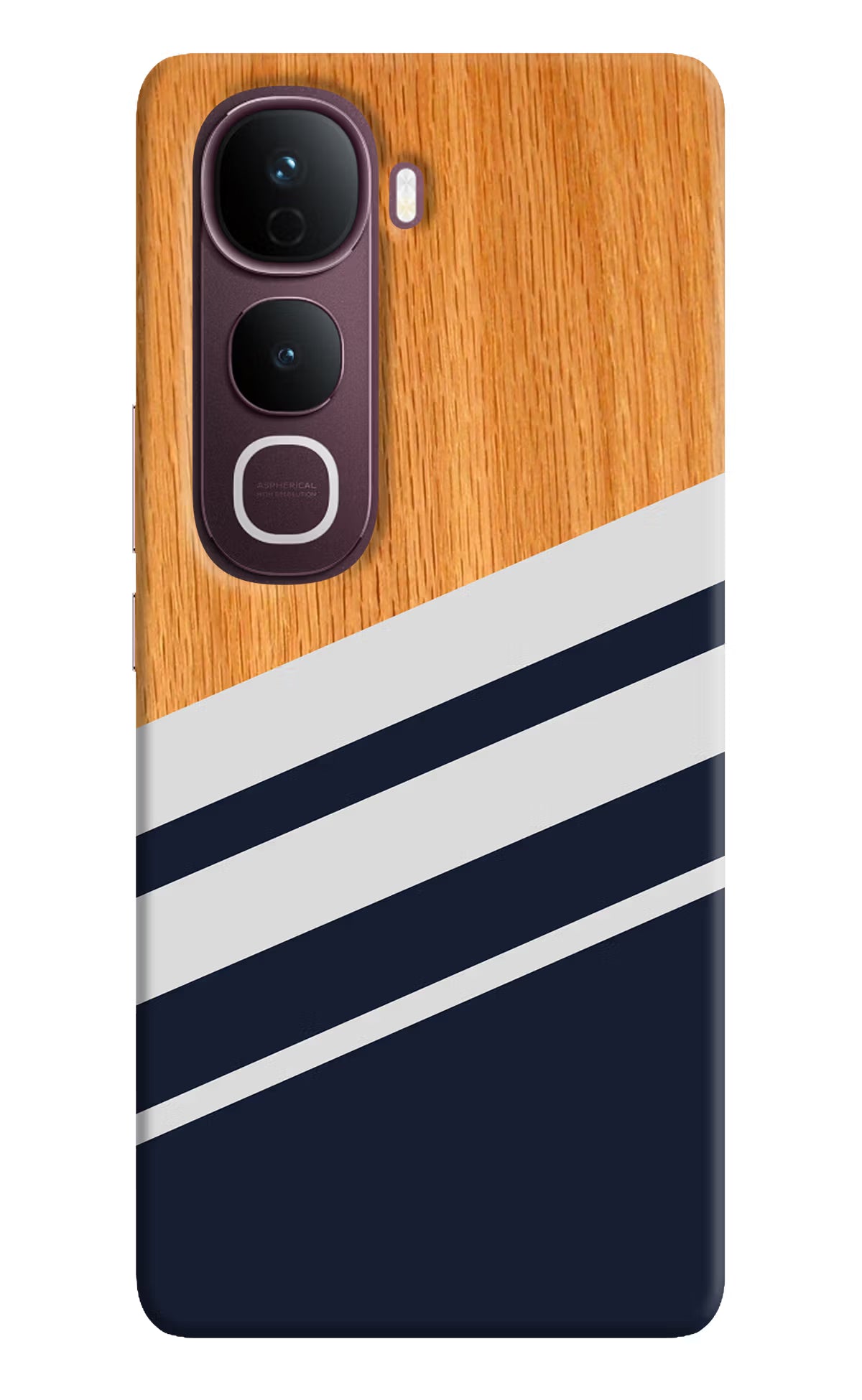 Blue and white wooden Vivo Y400 Pro 5G Back Cover