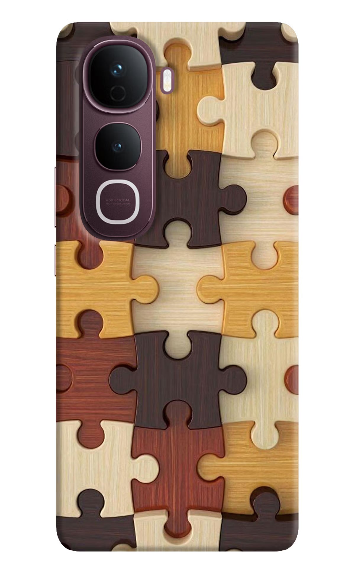 Wooden Puzzle Vivo Y400 Pro 5G Back Cover